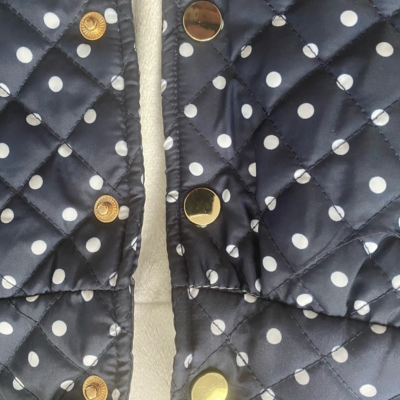 C&C California Navy Polka Dot Puffer Coat EUC 2T - Picture 5 of 12
